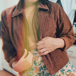 Vintage 90s tan corduroy jacket